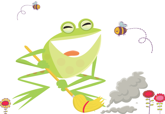 Brushed Away Frog