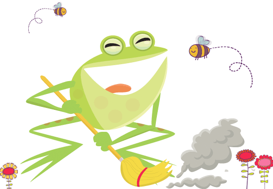 Brushed Away Frog